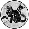Cat medal insert gold 25 mm