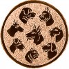 Dog medal insert silver 50 mm