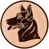 Dog medal insert gold 50 mm