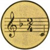Sheet music) medal insert silver 25 mm