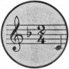 Sheet music) medal insert silver 25 mm