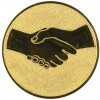 Handshake medal insert gold 50 mm