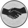 Handshake medal insert gold 50 mm