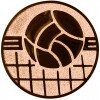 Volleyball medal insert gold 25 mm