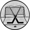 Hockey, goal medal insert silver 25 mm