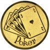 Poker medal insert gold 25 mm