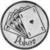 Poker medal insert gold 25 mm