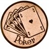Poker medal insert gold 25 mm