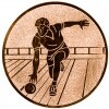 Bowling (men) medal insert gold 25 mm