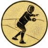 Fencing medal insert gold 25 mm