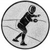 Fencing medal insert gold 25 mm