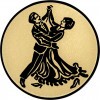 Dance medal insert bronze 25 mm