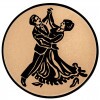 Dance medal insert bronze 25 mm