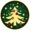 Christmas tree 1 medal insert 25 mm