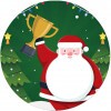 Santa Claus 2 medal insert 25 mm