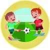 Kids football boy medal insert