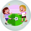 Kids football girl medal insert