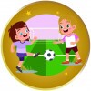 Kids football girl medal insert
