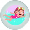 Swimmer girl medal insert