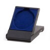 Plastic medal box, black/blue, for 70 mm medals