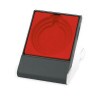 Plastic medal box, transparent/red, for 50/60/70 mm medals