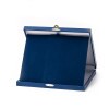 Bőrhatású plakett doboz kék színben 26x21 cm