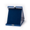 Bőrhatású plakett doboz kék színben 19x23 cm