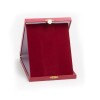 Bőrhatású plakett doboz bordó színben 19x23 cm
