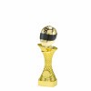 Motorsport (Helmet) on a gold column stand