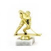 Hockey player golden figure with base