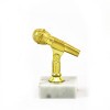Microphone golden figure with base