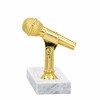 Microphone golden figure with base