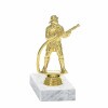 Firefighter golden figure with base