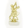 Dance couple golden figure with base