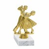 Dance couple golden figure with base