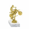 Motocross golden figure with base
