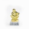 Firefighter golden figure with base
