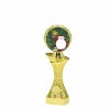 Santa Claus on a gold column stand