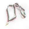 Red-white-green 22 mm wide medal ribbon with white edge