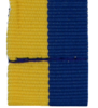 Blue-yellow 22 mm wide sewn medal ribbon