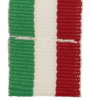Red-white-green 22 mm wide sewn medal ribbon